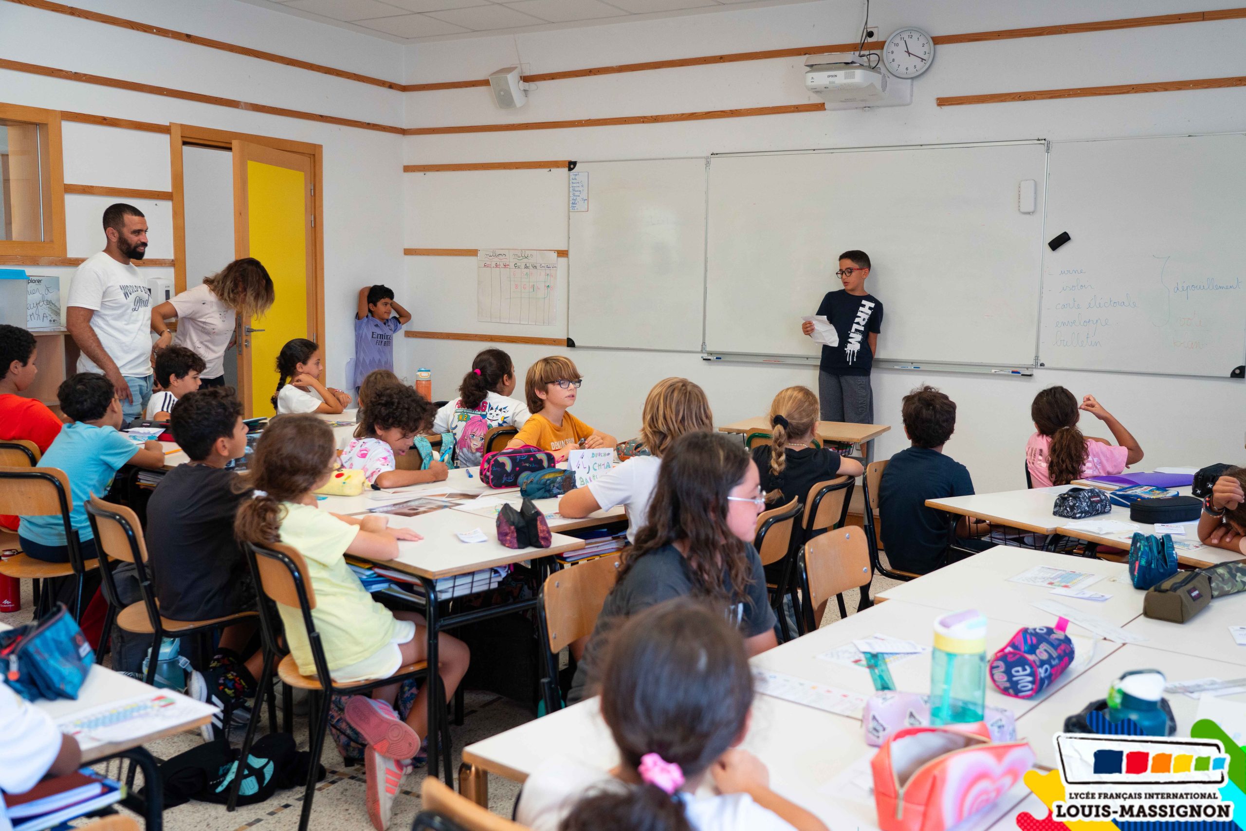 classe avec élèves lycée français bouskoura Louis Massignon Casablanca